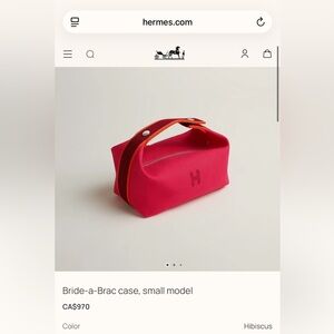Hermes Pink Bride-a-Brac Cosmetic Case